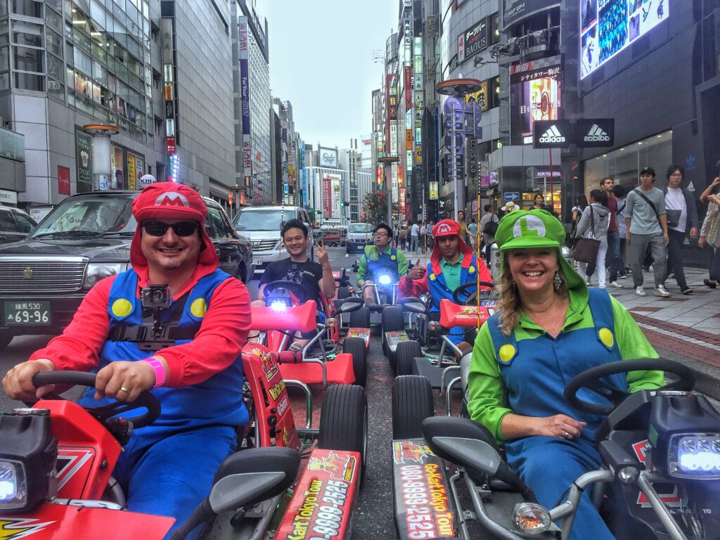 Mario Carting around Tokyo