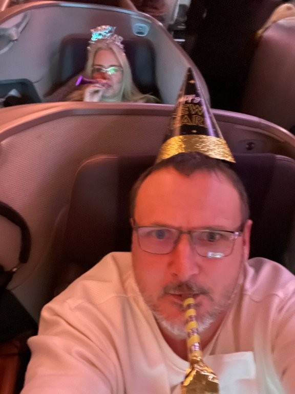 New Year's Eve, Singapore Airlines Business Class